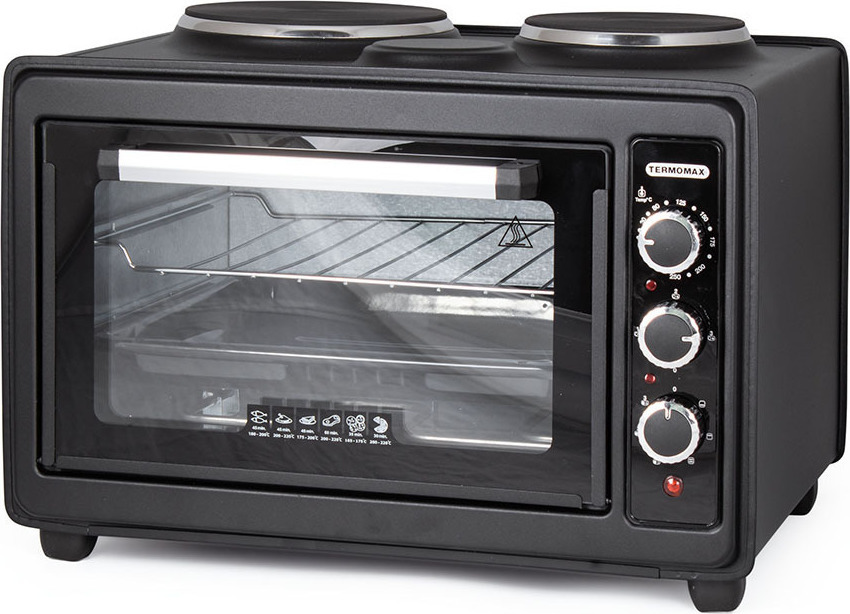 TERMOMAX Φουρνάκι TC33BK, 33lt, Μαύρο, 50/40/34εκ., Termomax